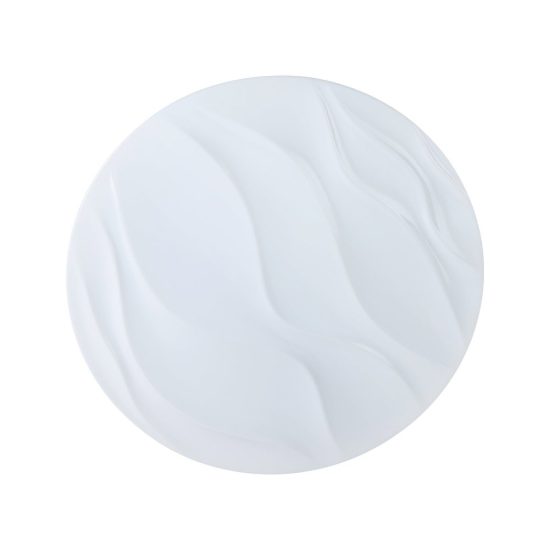 Eglo benariba plafoniera led 22w 3000k 44cm per soggiorno moderna bianca