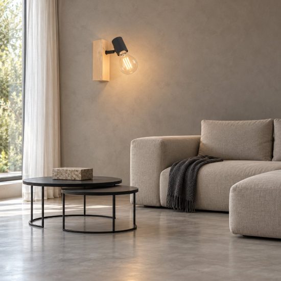 Eglo townshend 3 applique con faretto e27 orientabile 16,5cm per soggiorno moderna marrone e nera