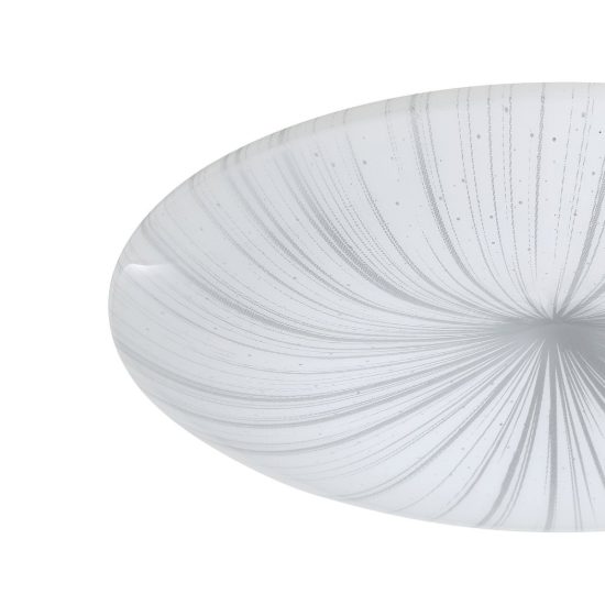 Eglo nieves plafoniera led 10w 3000k 31cm per cucina moderna bianca e argento