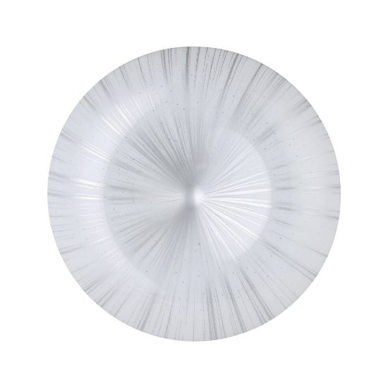Eglo nieves plafoniera led 10w 3000k 31cm per cucina moderna bianca e argento