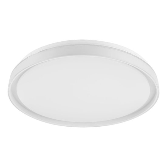 Eglo seluci plafoniera led 40w cct 3000k 6500k 49cm con telecomando per camera da letto moderna bianca