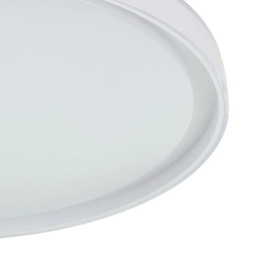 Eglo seluci plafoniera led 40w cct 3000k 6500k 49cm con telecomando per camera da letto moderna bianca
