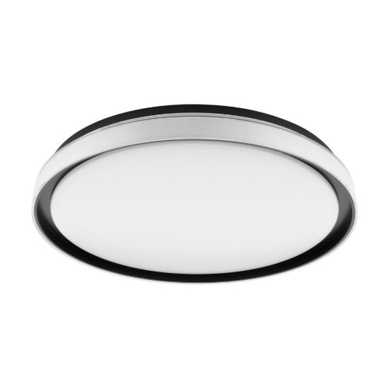 Eglo seluci plafoniera led 40w cct 3000k 6500k 49cm con telecomando per camera da letto moderna nera