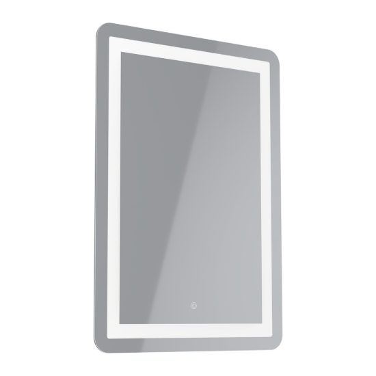 Eglo buenavista 1 specchio con luce led 15,7w cct 3000k 6500k 50cm ip44 per bagno moderna argento