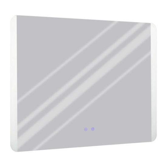 Eglo buenavista 2 specchio con luce led 24,8w cct 3000k 6500k 80cm ip44 per bagno moderna argento