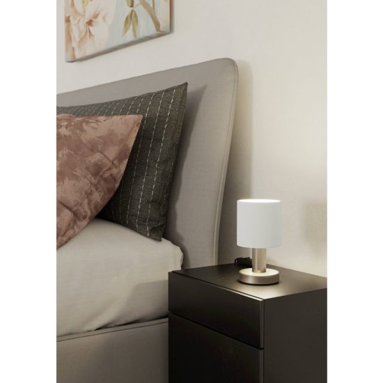 Eglo montetto abat-jour per camera da letto e14 18cm moderna nichel
