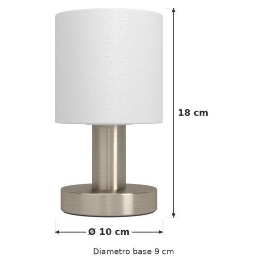 Eglo montetto abat-jour per camera da letto e14 18cm moderna nichel