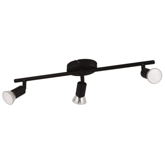 Eglo buzz-led plafoniera con 3 faretti gu10 led 8,4w 3000k orientabili 48,5cm per ingresso moderna nera