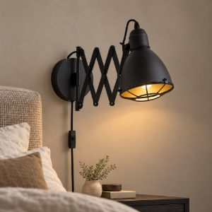 Eglo treburley applique per comodino camera da letto e27 15,5cm moderna nera e oro
