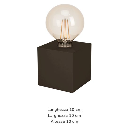 Eglo prestwick 2 abat-jour per camera da letto e27 10cm industriale bronzo scuro