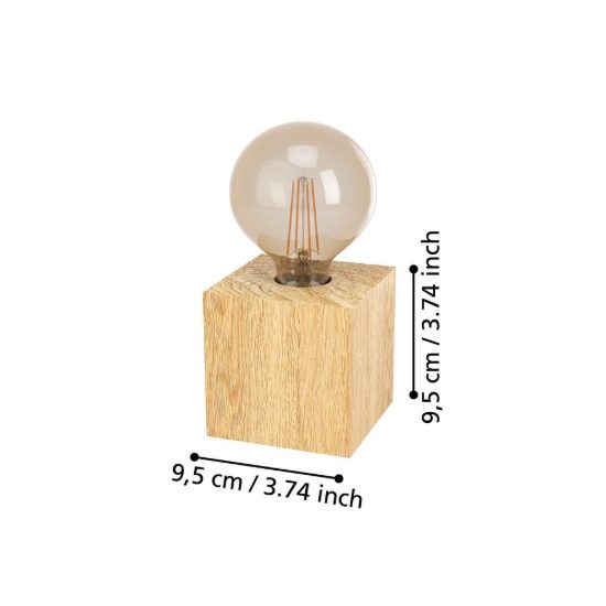 Eglo prestwick 2 abat-jour per camera da letto e27 9,5cm industriale marrone