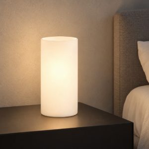 Eglo geo abat-jour per camera da letto e14 20cm moderna bianca