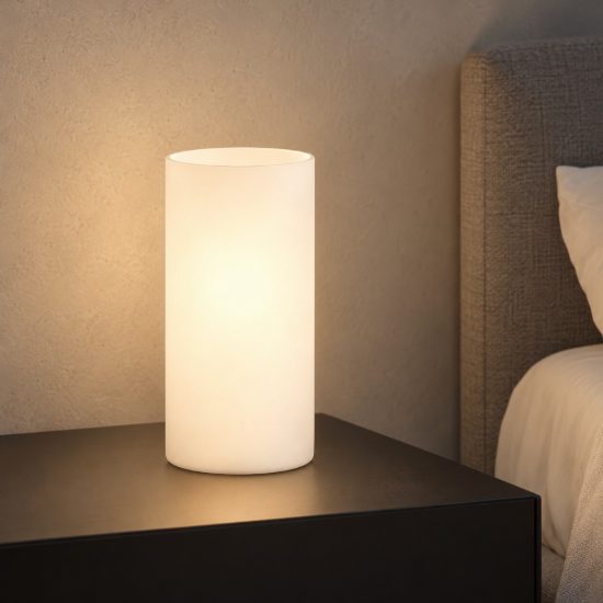 Eglo geo abat-jour per camera da letto e14 20cm moderna bianca