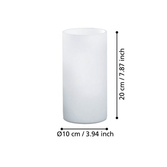 Eglo geo abat-jour per camera da letto e14 20cm moderna bianca