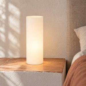 Eglo geo abat-jour per camera da letto e27 35cm moderna bianca