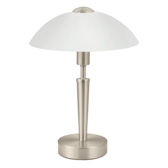 Eglo solo 1 abat-jour per camera da letto e14 35cm dimmerabile moderna nichel