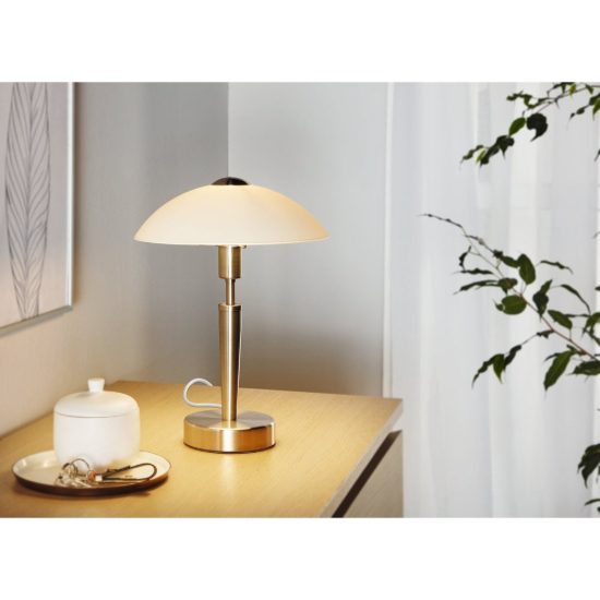 Eglo solo 1 abat-jour per camera da letto e14 35cm dimmerabile moderna nichel