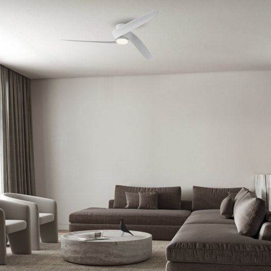 Ventilatore da soffitto bianco con luce con telecomando led 20w cct 2700k 5000k dimmerabile
