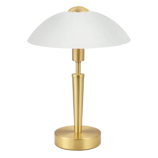 Eglo solo 1 abat-jour per camera da letto e14 35cm dimmerabile moderna ottone opaco