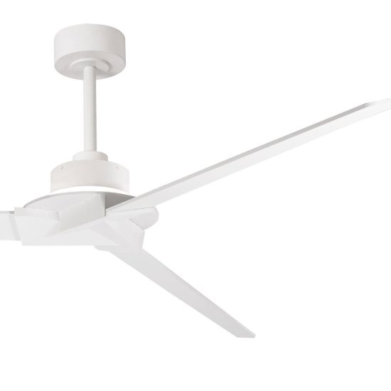 Ventilatore da soffitto da esterno bianco con luce e telecomando led cct 2700k 5000k ip44