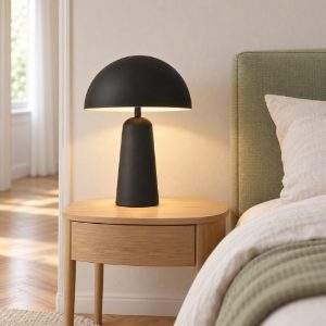 Eglo aranzola lampada da tavolo e27 45cm per camera da letto moderna nera e bianca