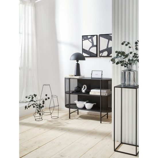 Eglo aranzola lampada da tavolo e27 45cm per camera da letto moderna nera e bianca