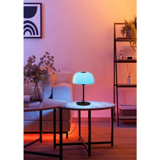Eglo solo 2 lampada da tavolo e27 41,5cm per soggiorno moderna nera