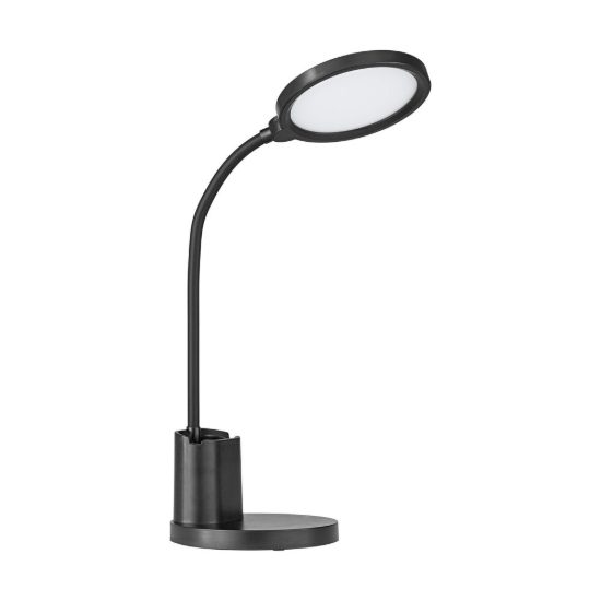 Eglo brolini lampada da scrivania led 2,1w cct 2700k 6500k 55cm dimmerabile per ufficio moderna nera