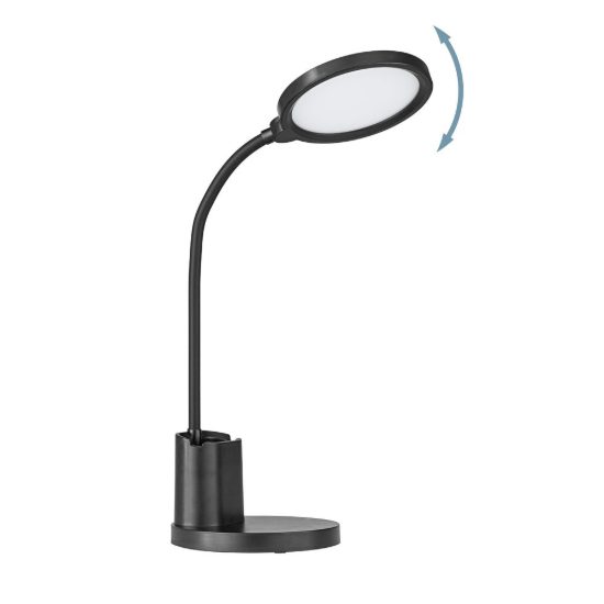 Eglo brolini lampada da scrivania led 2,1w cct 2700k 6500k 55cm dimmerabile per ufficio moderna nera