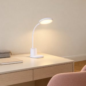 Eglo brolini lampada da scrivania led 2,1w cct 2700k 6500k 55cm dimmerabile per ufficio bianca