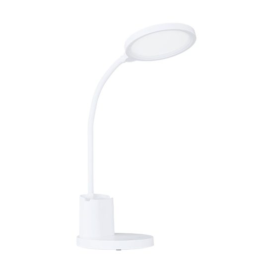 Eglo brolini lampada da scrivania led 2,1w cct 2700k 6500k 55cm dimmerabile per ufficio bianca