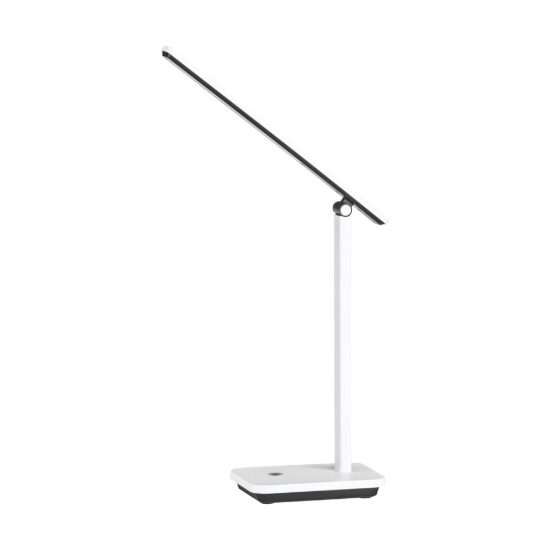 Eglo iniesta abat-jour per camera da letto led 3,6w cct 3000k 6500k 35cm moderna bianca e nera