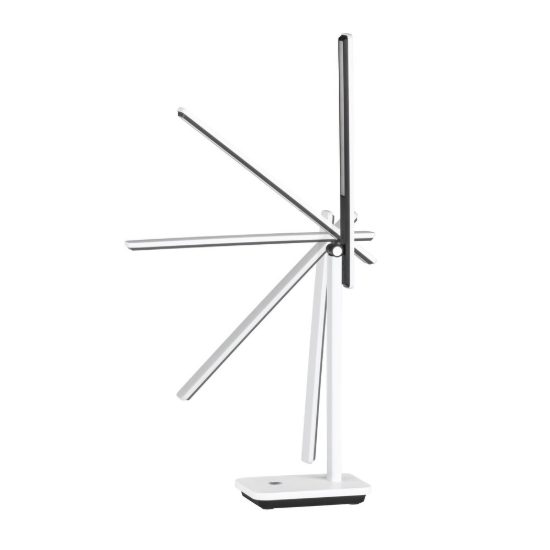 Eglo iniesta abat-jour per camera da letto led 3,6w cct 3000k 6500k 35cm moderna bianca e nera