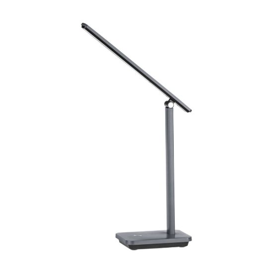 Eglo iniesta abat-jour per camera da letto led 3,6w cct 3000k 6500k 35cm moderna grigia e nera