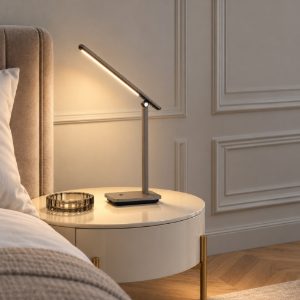 Eglo iniesta abat-jour per camera da letto led 3,6w cct 3000k 6500k 35cm moderna nera