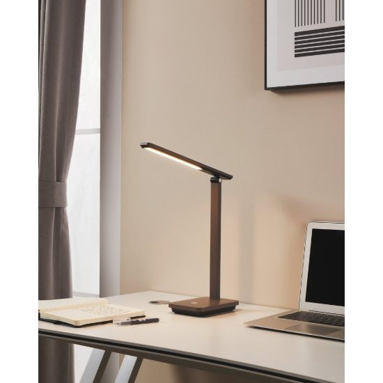 Eglo iniesta abat-jour per camera da letto led 3,6w cct 3000k 6500k 35cm moderna nera