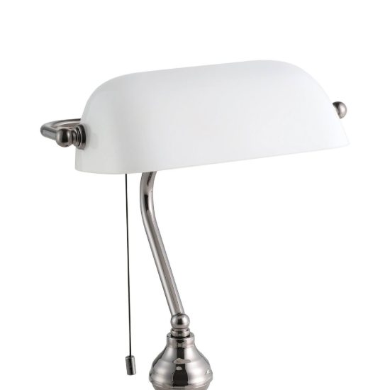 Eglo banker lampada da scrivania e27 39cm per ufficio classica nichel nero