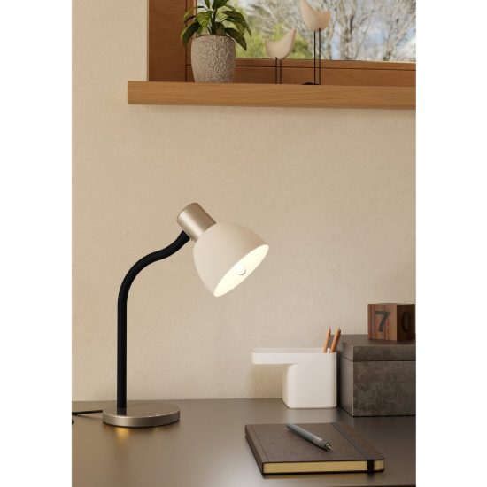 Eglo macere abat-jour per camera da letto e14 34cm moderna nichel