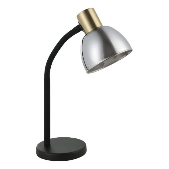 Eglo macere abat-jour per camera da letto e14 34cm moderna nera e ottone