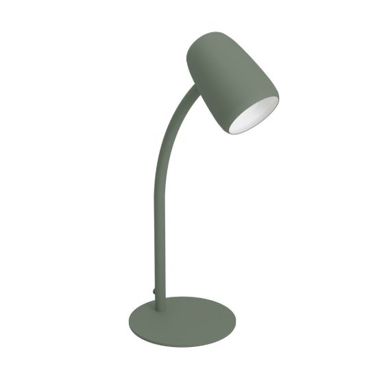 Eglo carlo lampada da tavolo e14 46cm per soggiorno moderna verde e bianca