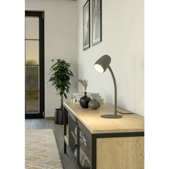 Eglo carlo lampada da tavolo e14 46cm per soggiorno moderna verde e bianca