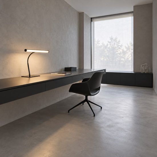Eglo riccione lampada da scrivania led 5w cct 2700k 6500k 39,5cm per ufficio moderna nichel nero