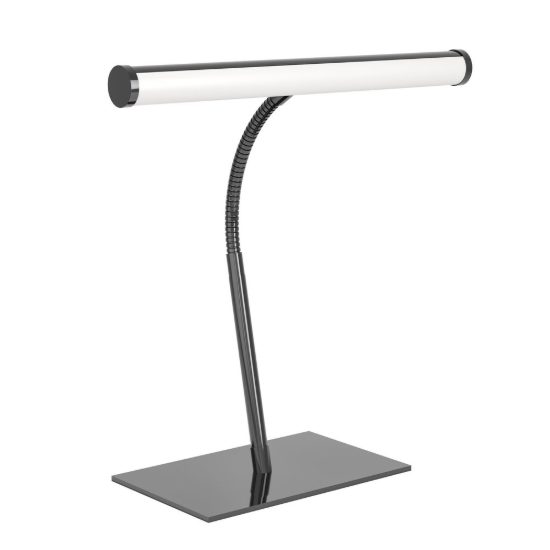 Eglo riccione lampada da scrivania led 5w cct 2700k 6500k 39,5cm per ufficio moderna nichel nero