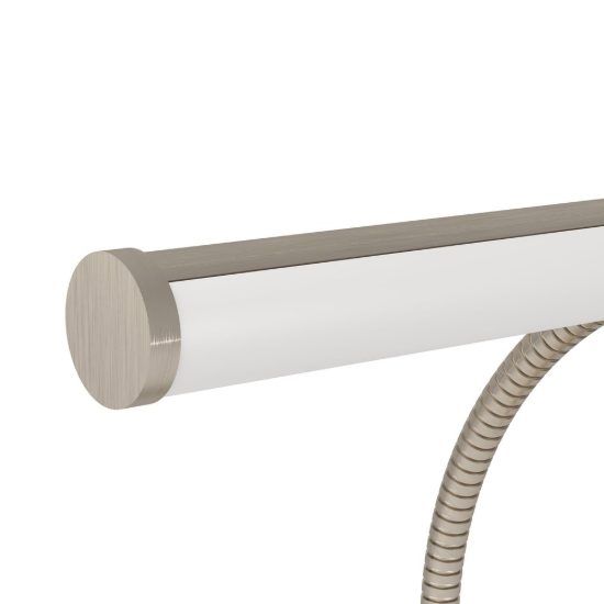 Eglo riccione lampada da scrivania led 5w cct 2700k 6500k 39,5cm per ufficio moderna nichel
