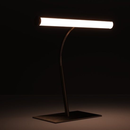 Eglo riccione lampada da scrivania led 5w cct 2700k 6500k 39,5cm per ufficio moderna nichel