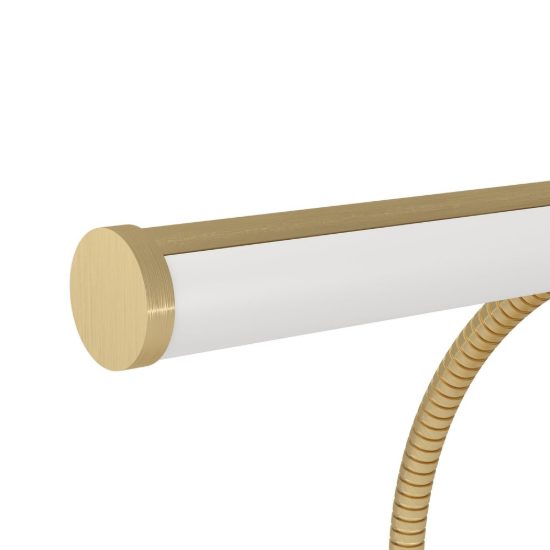 Eglo riccione lampada da scrivania led 5w cct 2700k 6500k 39,5cm per ufficio moderna ottone