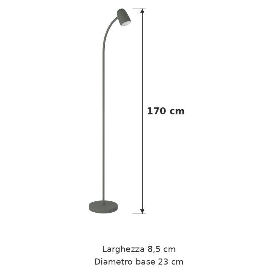 Eglo carlo piantana e14 170cm per ufficio moderna verde e bianca