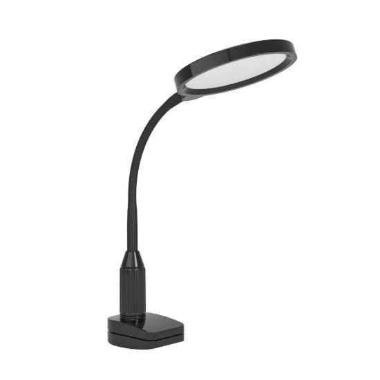 Eglo lauro lampada a pinza led 5,5w cct 2700k 6500k 37,5cm dimmerabile per ufficio moderna nera