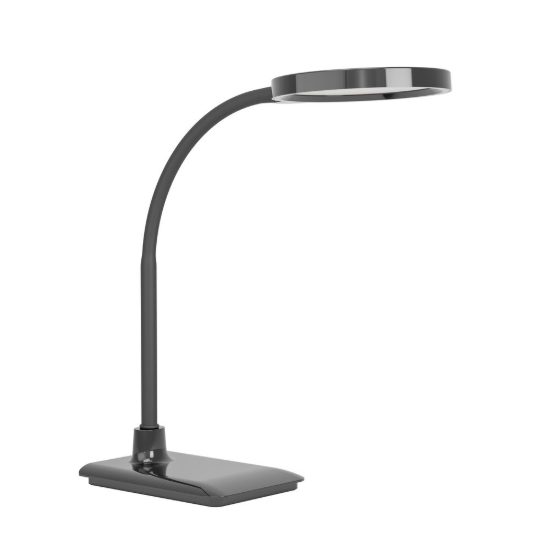 Eglo lauro lampada da scrivania led 5,5w cct 2700k 6500k 36cm dimmerabile per ufficio moderna nera