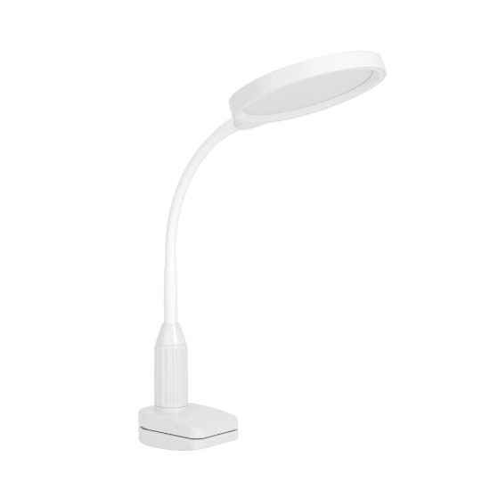 Eglo lauro lampada a pinza led 5,5w cct 2700k 6500k 37,5cm dimmerabile per ufficio moderna bianca